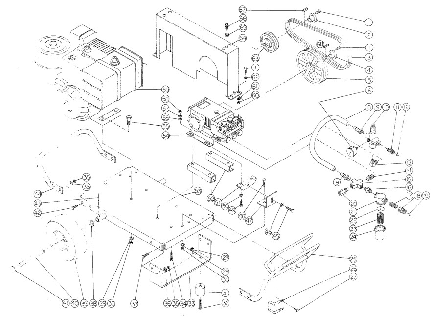 MITM CW-2504-0MGB pressure washer parts and manual